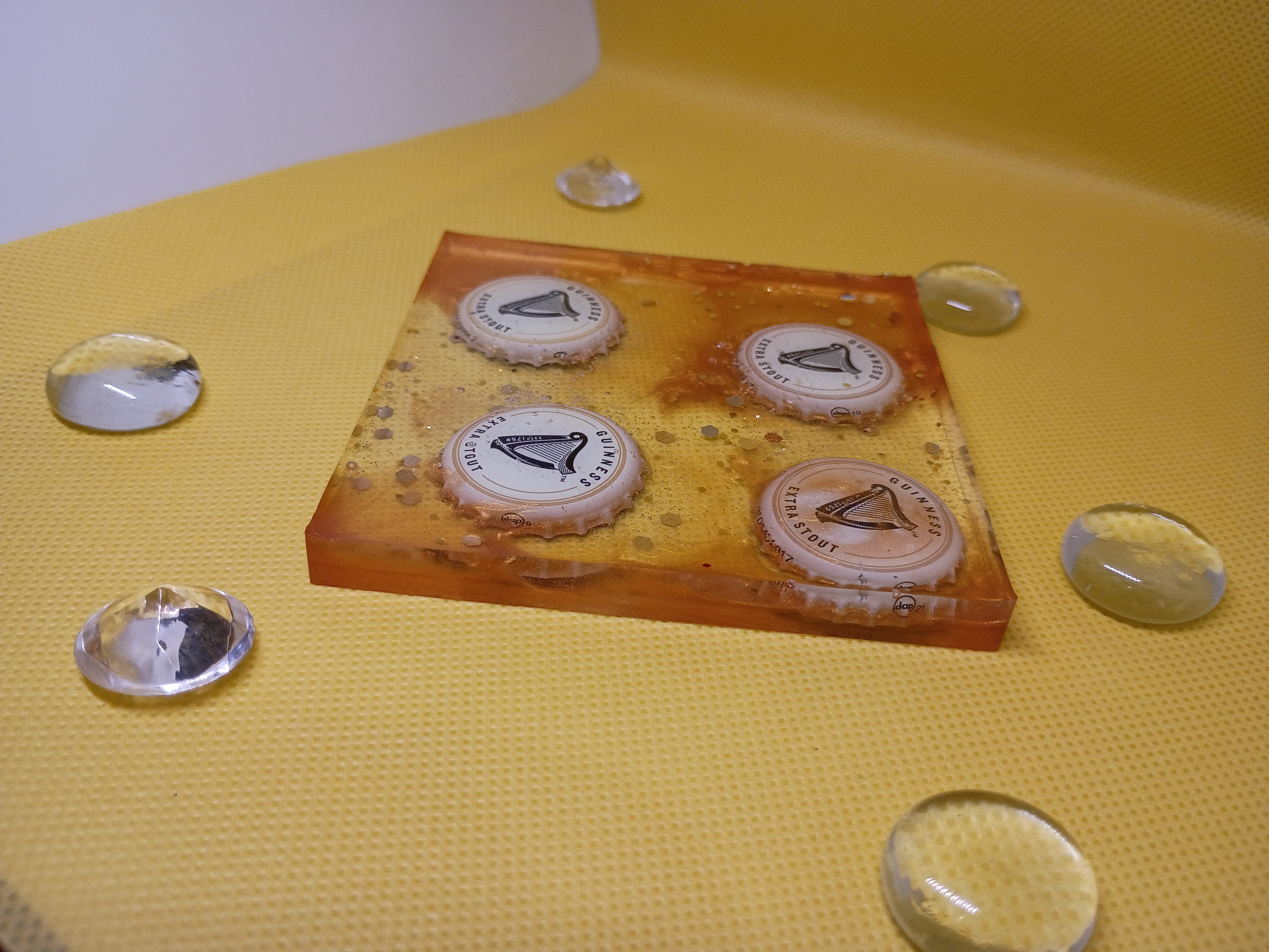 Bottle cap coasters